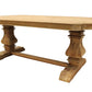 84" Natural Solid Wood Trestle Base Dining Table
