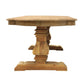 84" Natural Solid Wood Trestle Base Dining Table