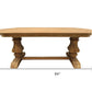 84" Natural Solid Wood Trestle Base Dining Table