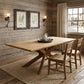 79" Natural Solid Wood Pedestal Base Dining Table