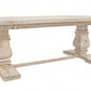 81" Antiqued White Solid Wood Trestle Base Dining Table