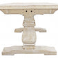 81" Antiqued White Solid Wood Trestle Base Dining Table