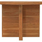 60" Natural Rounded Solid Wood Pedestal Base Dining Table