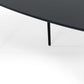47" Black Faux Marble And Steel Free Form Coffee Table