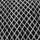 18" Black and Ivory Wool Cube Geometric Pouf Ottoman
