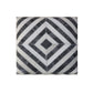 18" Dark Gray and Ivory Hair on Hide Cube Geometric Pouf Ottoman