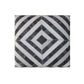 18" Dark Gray and Ivory Hair on Hide Cube Geometric Pouf Ottoman