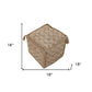 18" Brown Jute Cube Trellis Pouf Ottoman