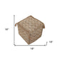 18" Brown Jute Cube Trellis Pouf Ottoman