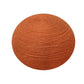 20" Orange Wool Round Ribbed Pouf Ottoman