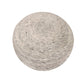 20" Gray Wool Round Ribbed Pouf Ottoman