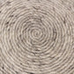 20" Gray Wool Round Ribbed Pouf Ottoman