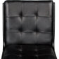 Tufted Black Upholstered Leather Dining Side Chair