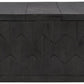 40" Dark Gray Solid Wood Square Distressed Solid Trunk Coffee Table