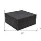 40" Dark Gray Solid Wood Square Distressed Solid Trunk Coffee Table