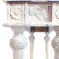 54" White Solid Wood Distressed Console Table