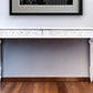 54" White Solid Wood Distressed Console Table