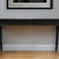 54" Gray Solid Wood Distressed Console Table