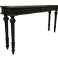 54" Gray Solid Wood Distressed Console Table