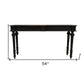 54" Gray Solid Wood Distressed Console Table