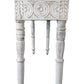 48" Natural and White Solid Wood Distressed Console Table