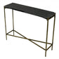 32" Black and Gold Stone Frame Console Table