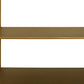 60" Brass Iron Console Table With Two Shelves