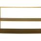 60" Brass Iron Console Table With Two Shelves