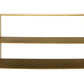 60" Brass Iron Console Table With Shelves