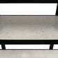 58" White and Black Genuine Marble Floor Shelf Console Table Two Shelves