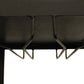 58" White and Black Genuine Marble Floor Shelf Console Table Two Shelves