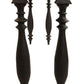 54" Black Solid Wood Distressed Console Table