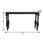54" Black Solid Wood Distressed Console Table