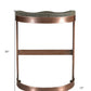30" Gray And Copper Iron Backless Bar Height Bar Chair