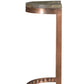 30" Gray And Copper Iron Backless Bar Height Bar Chair