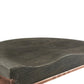 30" Gray And Copper Iron Backless Bar Height Bar Chair