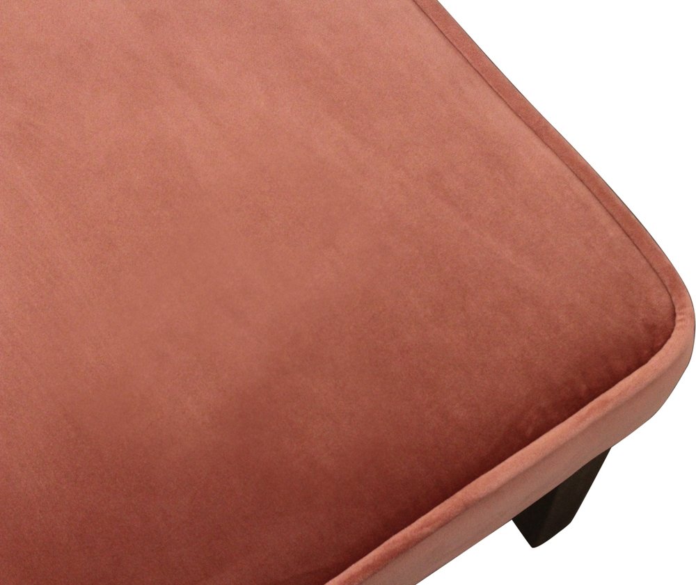 Set of Two Blush and Brown Upholstered Velvet Dining Parsons Chairs