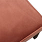 Set of Two Blush and Brown Upholstered Velvet Dining Parsons Chairs