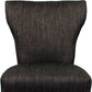 Set of Two Dark Gray And Brown Upholstered Fabric Dining Parsons Chairs