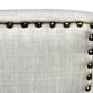 Set of Two Ivory and Natural Upholstered Fabric Dining Parsons Chairs