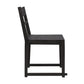 Set of Two Dark Gray Ladder Back Dining Side Chairs