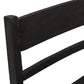 Set of Two Dark Gray Ladder Back Dining Side Chairs
