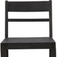 Set of Two Dark Gray Ladder Back Dining Side Chairs