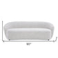 90" Off White Fabric Sofa With Black Legs