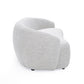 90" Off White Fabric Sofa With Black Legs
