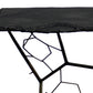 51" Black Stone and Iron Abstract Console Table
