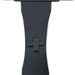 70" Ivory and Black Genuine Marble and Solid Wood Trestle Console Table