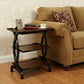 29" Cherry Manufactured Wood Rectangular End Table With Two Shelves