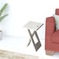 18" White Solid Wood Square Folding End Table