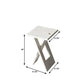 18" White Solid Wood Square Folding End Table